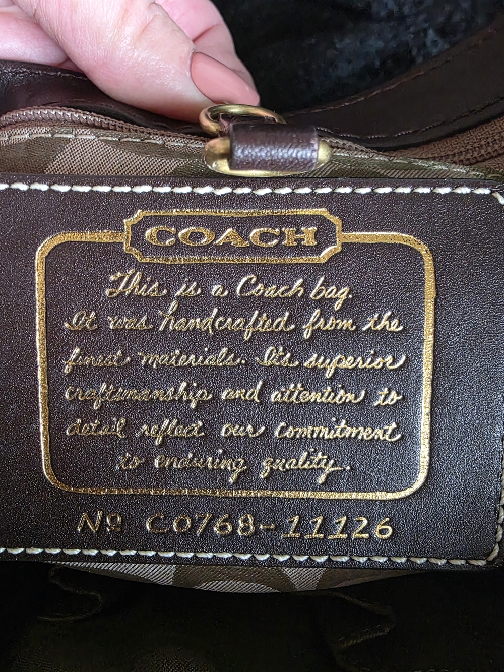 Coach Multicolor Legacy Stripe Tote Bag - Gold Trim - Picture 8 of 15